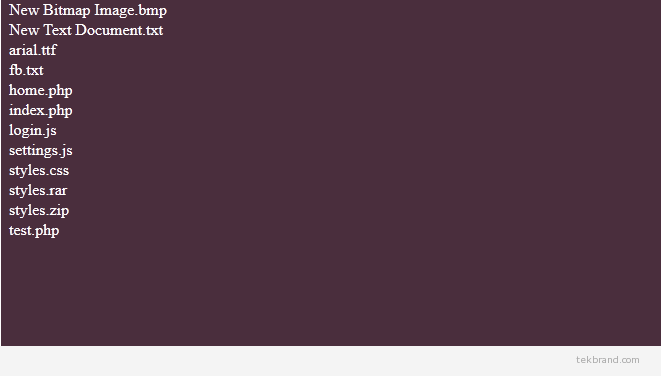 Listar directorios con php