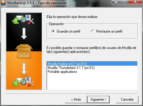 Respaldar  thunderbird y productos de Mozilla